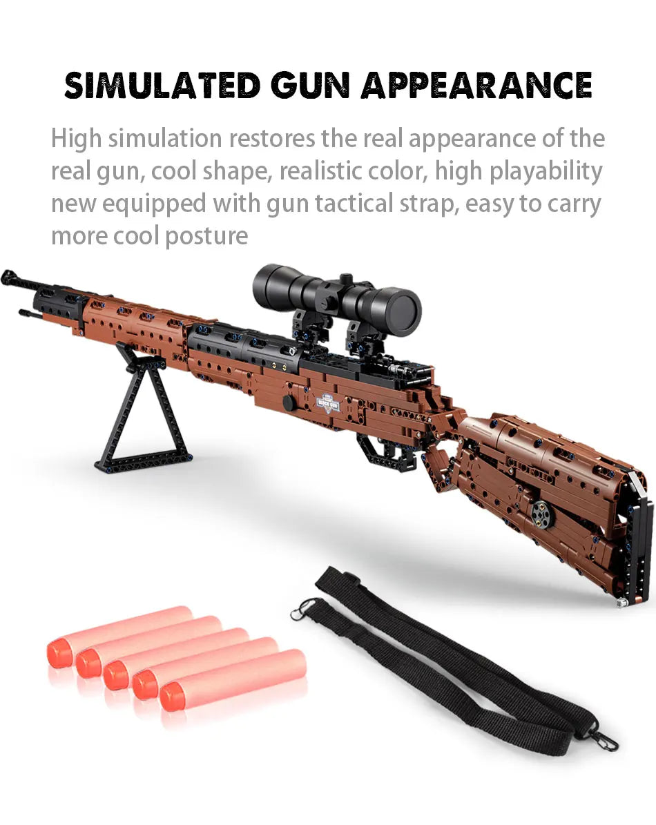 653 Pcs SWAT Military WW2 Weapon 98K Sniper gun sighting telescope Models Building Blocks Compatible GUN Blocks Toys Gifts