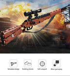 653 Pcs SWAT Military WW2 Weapon 98K Sniper gun sighting telescope Models Building Blocks Compatible GUN Blocks Toys Gifts