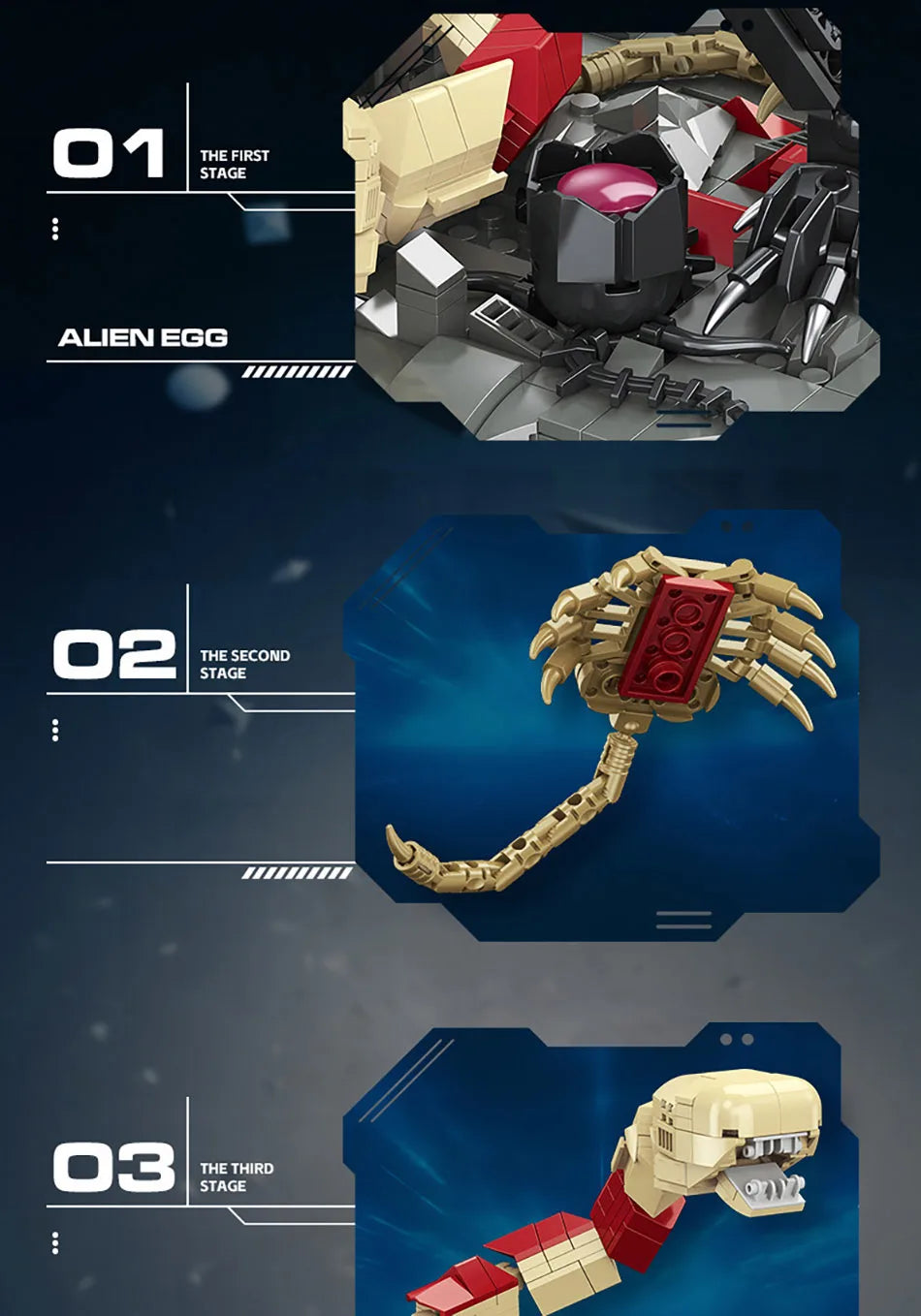 Creative MOC Alien Monster Building Blocks Bricks Set DIY Alien Figures Assembly Model Kit Toys For Children Adult Boys Gifts