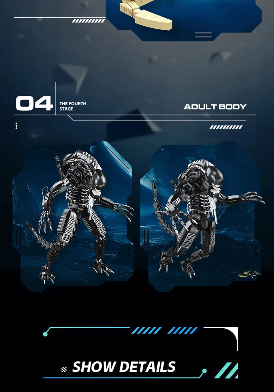 Creative MOC Alien Monster Building Blocks Bricks Set DIY Alien Figures Assembly Model Kit Toys For Children Adult Boys Gifts