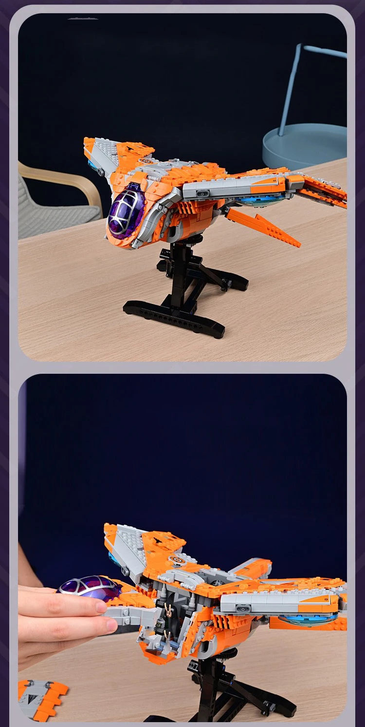 Guardians of the Galaxy Building Block Figure Milano Spacecraft Model 3D DIY Assembled Bricks Toy For Kids Christmas Gift