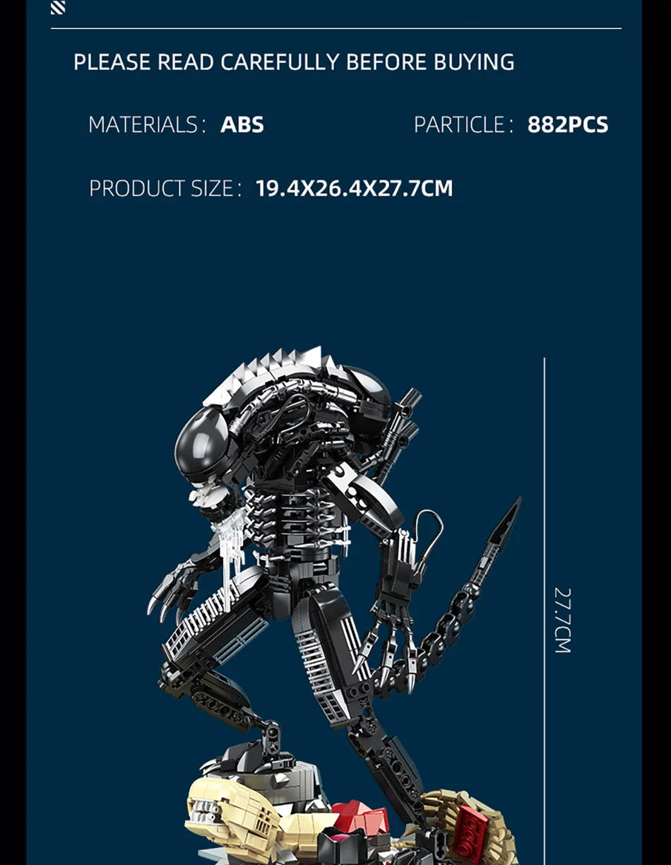 Creative MOC Alien Monster Building Blocks Bricks Set DIY Alien Figures Assembly Model Kit Toys For Children Adult Boys Gifts