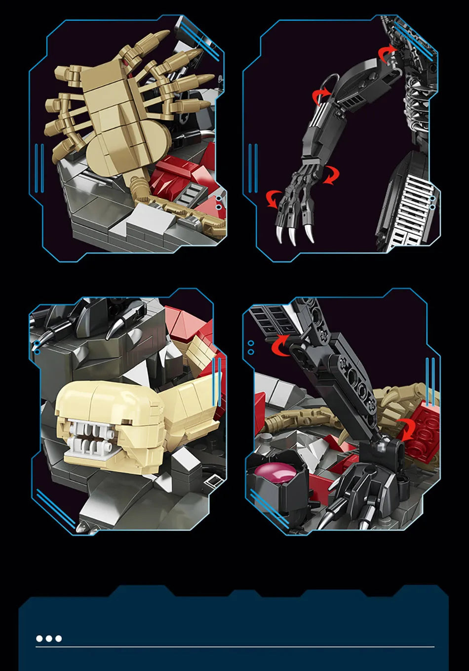 Creative MOC Alien Monster Building Blocks Bricks Set DIY Alien Figures Assembly Model Kit Toys For Children Adult Boys Gifts