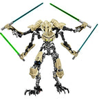 Hot 32cm Ksz714 Star Toy Anime  Action Figure Robot Grievous With Lightsaber Hilt Combat Model Building Blocks Gifts