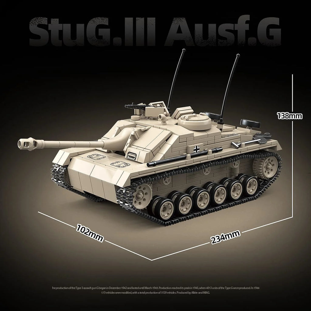 The Iron Hunter | StuG III Ausf. G Tank (940 pcs)