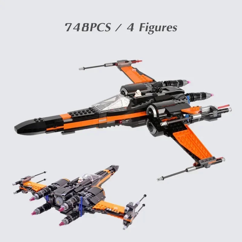 Galaxy-Battle-MOC-Star-Ship Fighter SpaceCraft Spaceship Aircraft SpaceShip Model Building Blocks Bricks Birthday Gift Boys Set