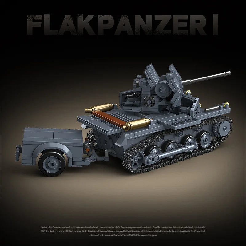 The Iron Skyguard | Mobile Anti-Aircraft Tank & Trailer (675 pcs)