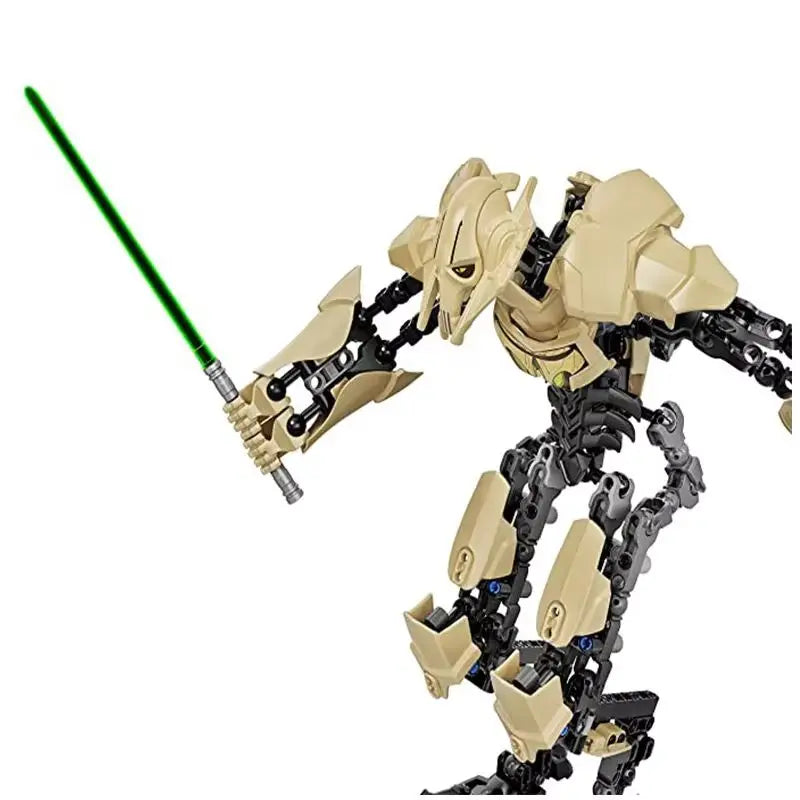 Hot 32cm Ksz714 Star Toy Anime  Action Figure Robot Grievous With Lightsaber Hilt Combat Model Building Blocks Gifts