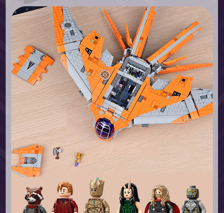 Guardians of the Galaxy Building Block Figure Milano Spacecraft Model 3D DIY Assembled Bricks Toy For Kids Christmas Gift