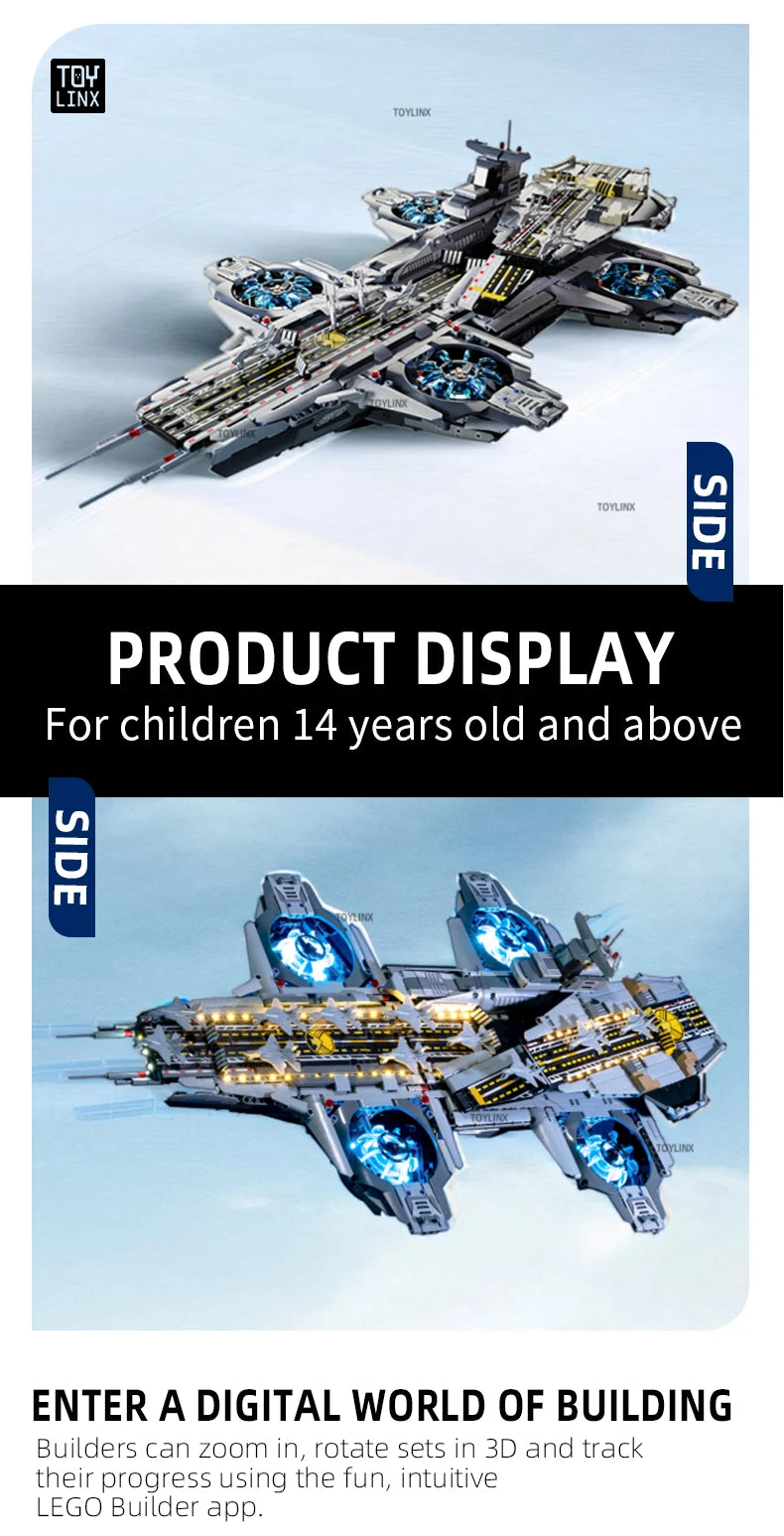 Kbox 3385PCS Large Spacecraft Building Block Set – Adult Assembly Toy, Collectible Building Blocks, Festival Gift for Men