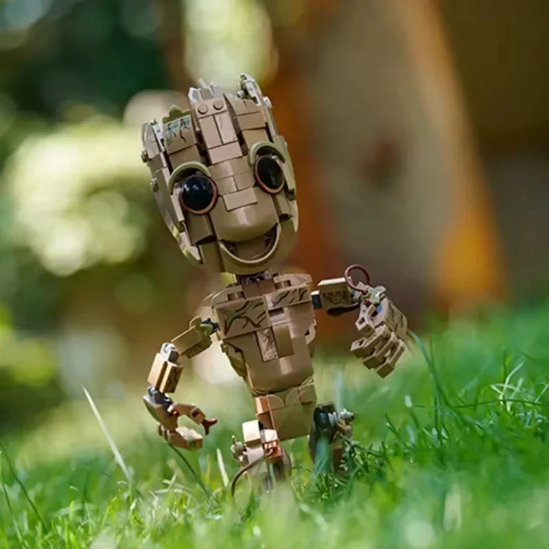 Miniso Guardians Galaxy Rocket Raccoon I AM Groot SUPERHEROES Avengers Model Figures Building Block Bricks Toy Gift Kid