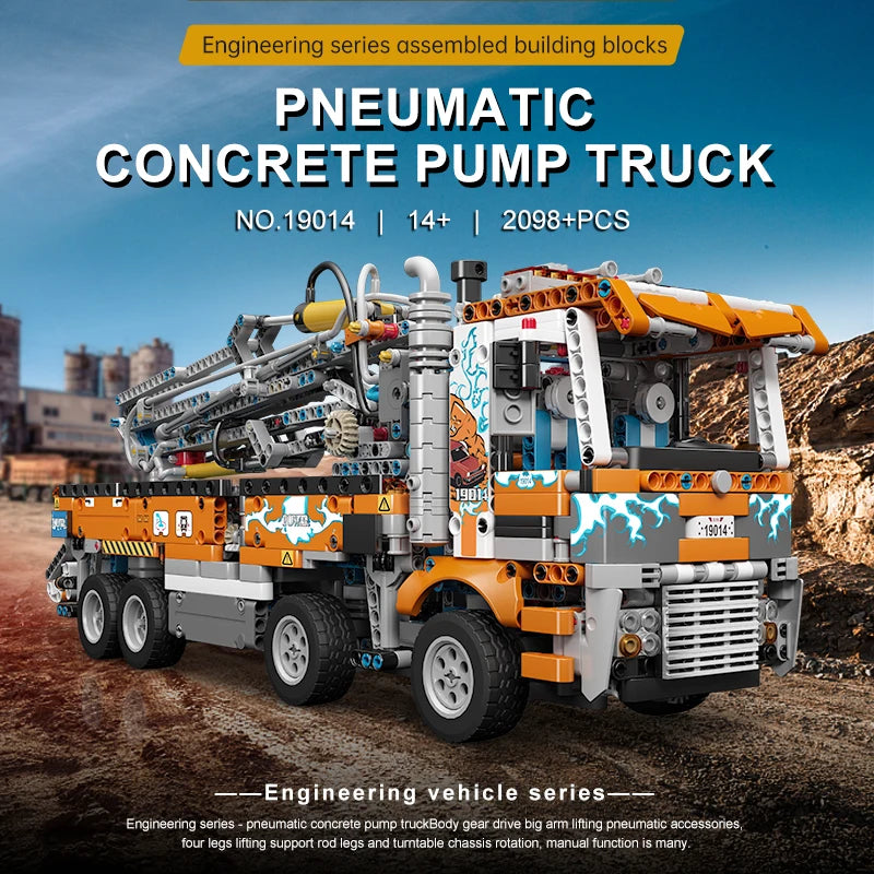 The Pneumatic Master | Concrete Pump Truck (2098 pcs)
