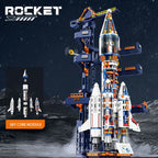 Manned Rocket Model Building Blocks Space Station Construction Toy Rocket Bricks City Architecture Kids STEM Toys