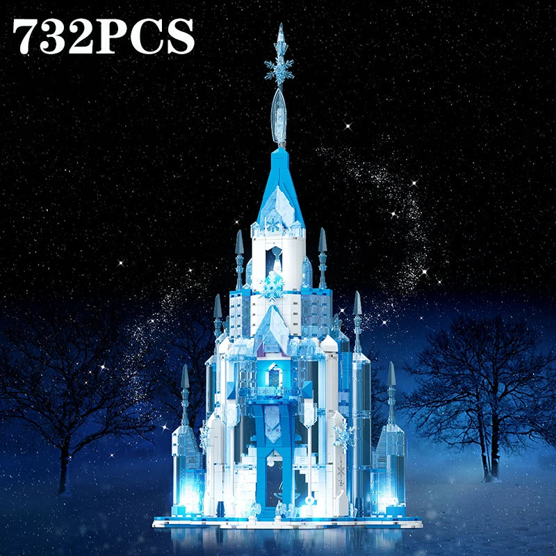 Crystalline Sovereign | Illuminated Ice Castle (732 pcs)