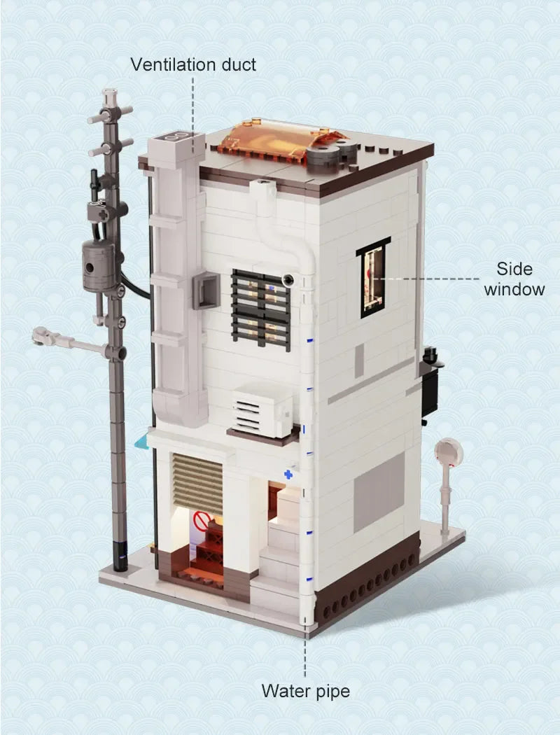 Tokyo Alleyway | Illuminated Steamed Bun Shop (1108 pcs)