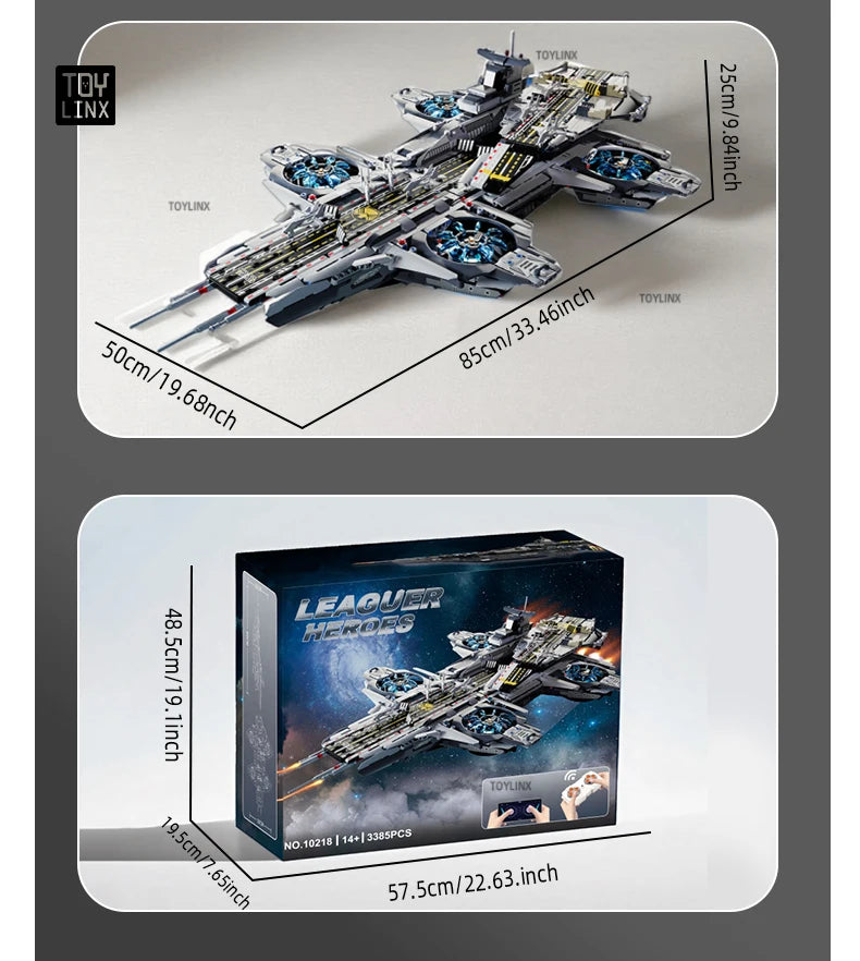 Kbox 3385PCS Large Spacecraft Building Block Set – Adult Assembly Toy, Collectible Building Blocks, Festival Gift for Men