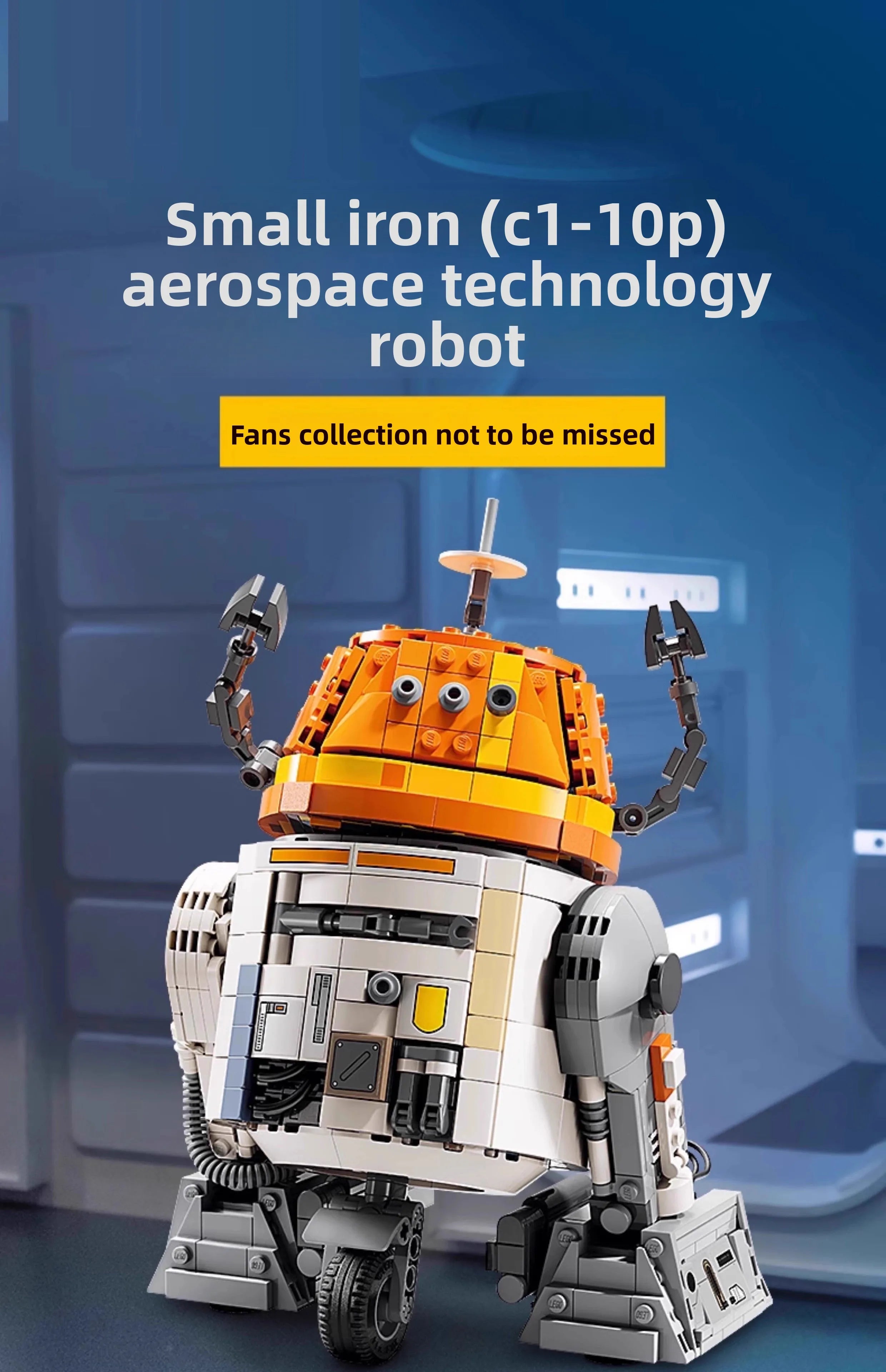 1039PCS Space War Small Iron C1-10P Astronaut Technician Robot Building Blocks Bricks Toy Christmas Birthday Gifts