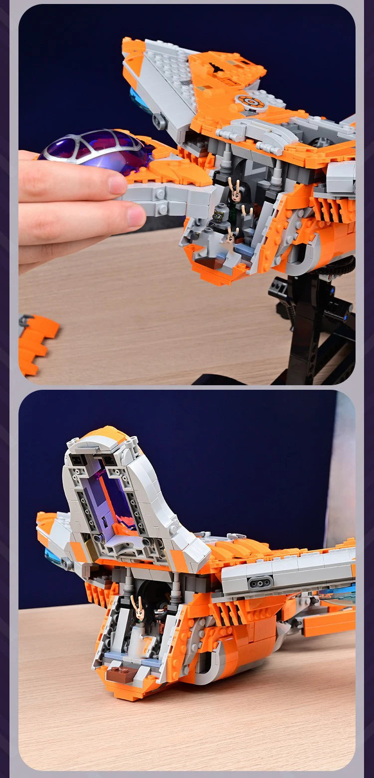 Guardians of the Galaxy Building Block Figure Milano Spacecraft Model 3D DIY Assembled Bricks Toy For Kids Christmas Gift