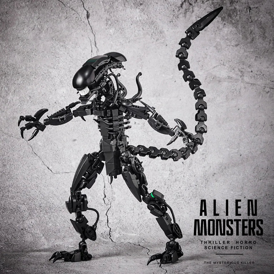 Creative MOC Alien Monster Building Blocks Bricks Set DIY Alien Figures Assembly Model Kit Toys For Children Adult Boys Gifts