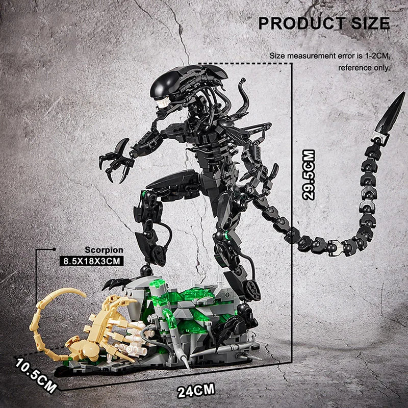 Creative MOC Alien Monster Building Blocks Bricks Set DIY Alien Figures Assembly Model Kit Toys For Children Adult Boys Gifts