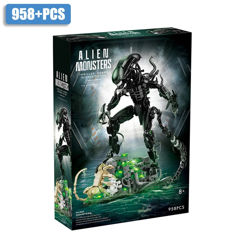 Creative MOC Alien Monster Building Blocks Bricks Set DIY Alien Figures Assembly Model Kit Toys For Children Adult Boys Gifts