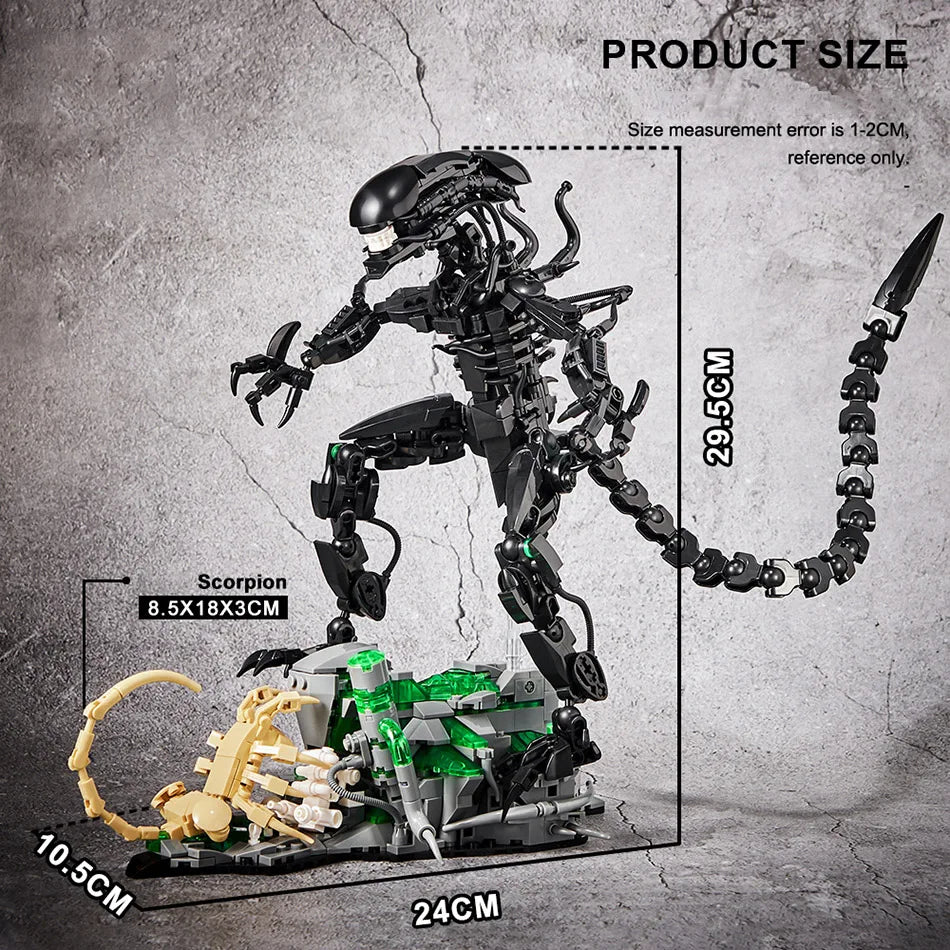 Creative MOC Alien Monster Building Blocks Bricks Set DIY Alien Figures Assembly Model Kit Toys For Children Adult Boys Gifts