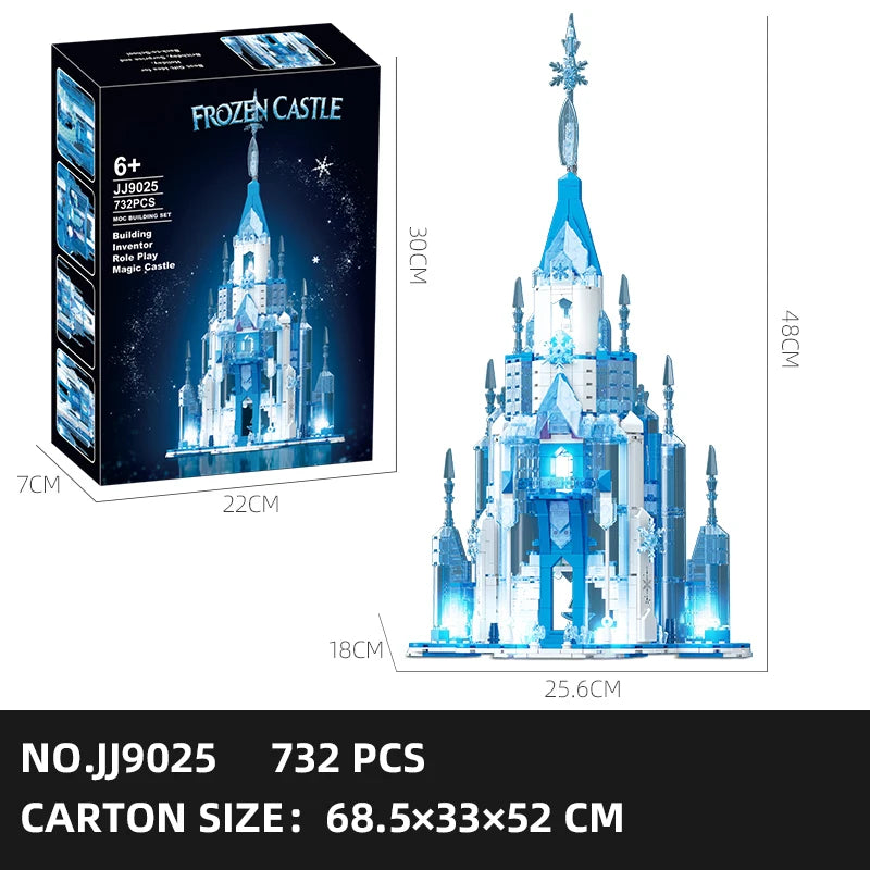 Crystalline Sovereign | Illuminated Ice Castle (732 pcs)