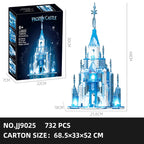 Crystalline Sovereign | Illuminated Ice Castle (732 pcs)
