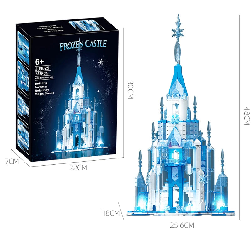 Crystalline Sovereign | Illuminated Ice Castle (732 pcs)