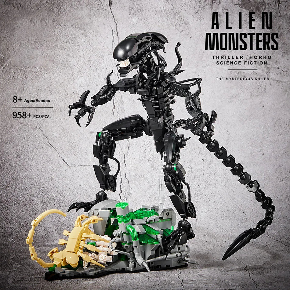 Creative MOC Alien Monster Building Blocks Bricks Set DIY Alien Figures Assembly Model Kit Toys For Children Adult Boys Gifts
