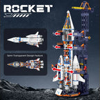 Manned Rocket Model Building Blocks Space Station Construction Toy Rocket Bricks City Architecture Kids STEM Toys