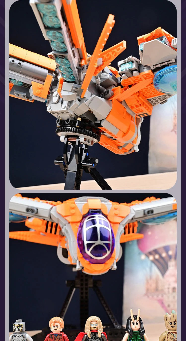 Guardians of the Galaxy Building Block Figure Milano Spacecraft Model 3D DIY Assembled Bricks Toy For Kids Christmas Gift